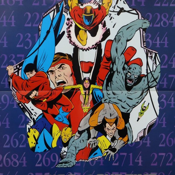 VTG 1984 Legion of Super-Heroes DC Comics Promo Comic Shop Poster 22"x17" - Picture 7 of 7